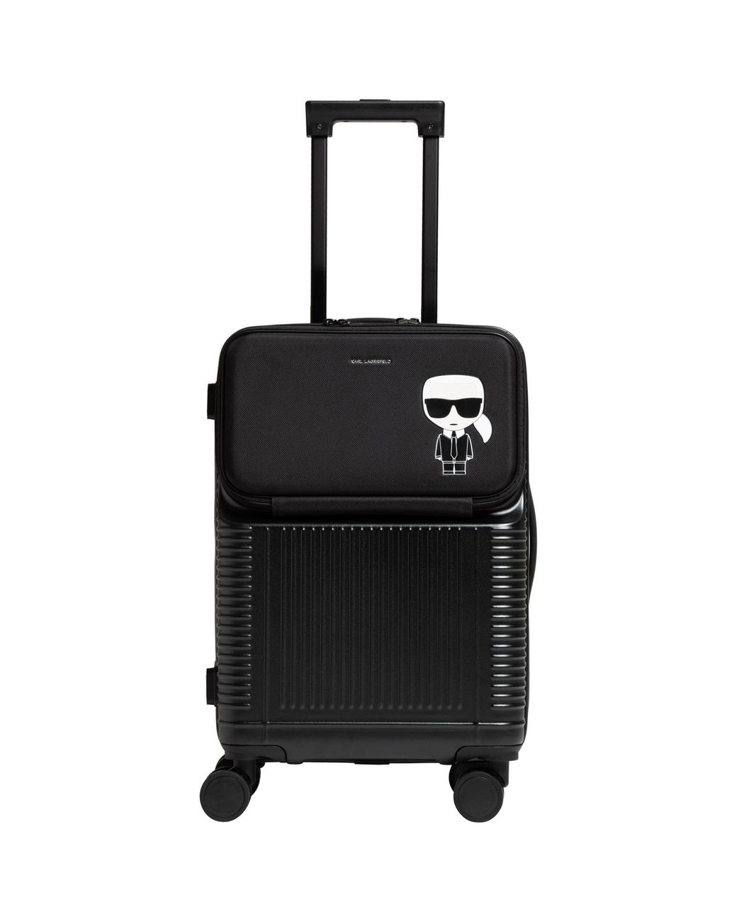 Karl Lagerfeld Synthetic Suitcase Trolley K/ikonik in Black | Lyst UK