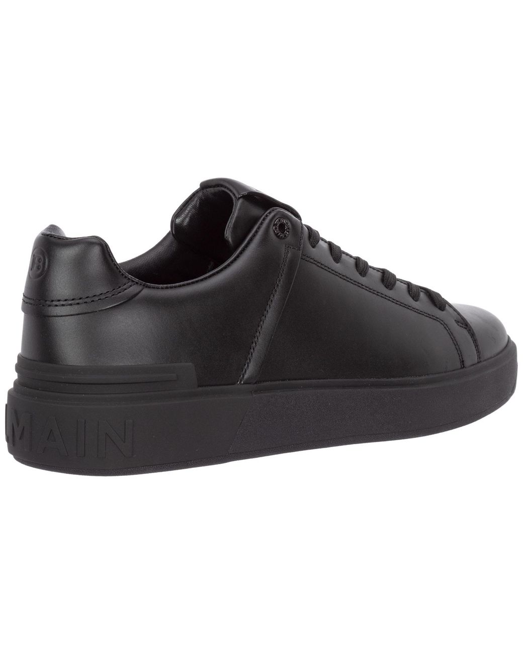Balmain Shoes Leather Trainers Sneakers B-court in Nero (Black 