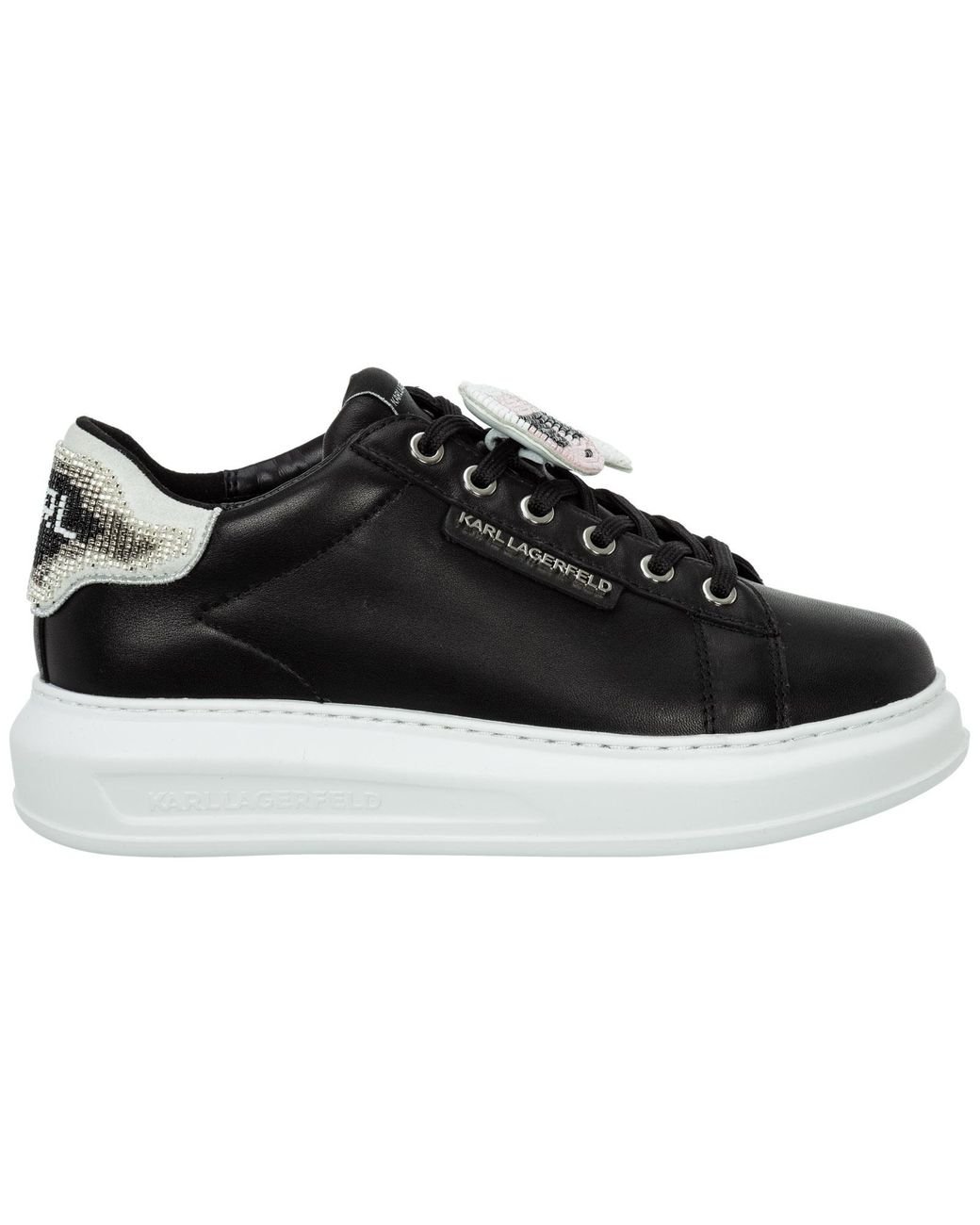 Karl Lagerfeld Shoes Leather Trainers Sneakers Ikon Kapri in Black | Lyst