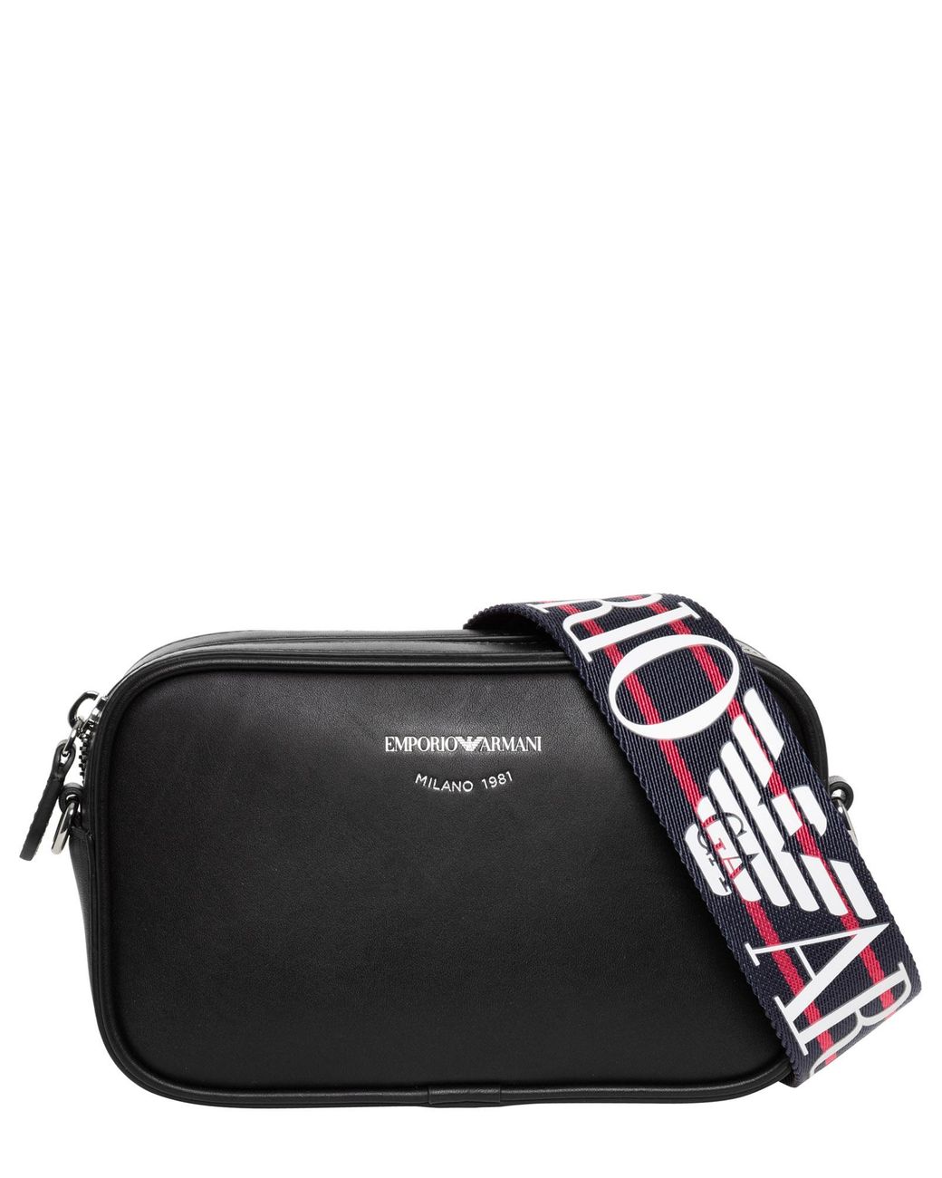 Emporio Armani Leather Crossbody Bag in Black Lyst