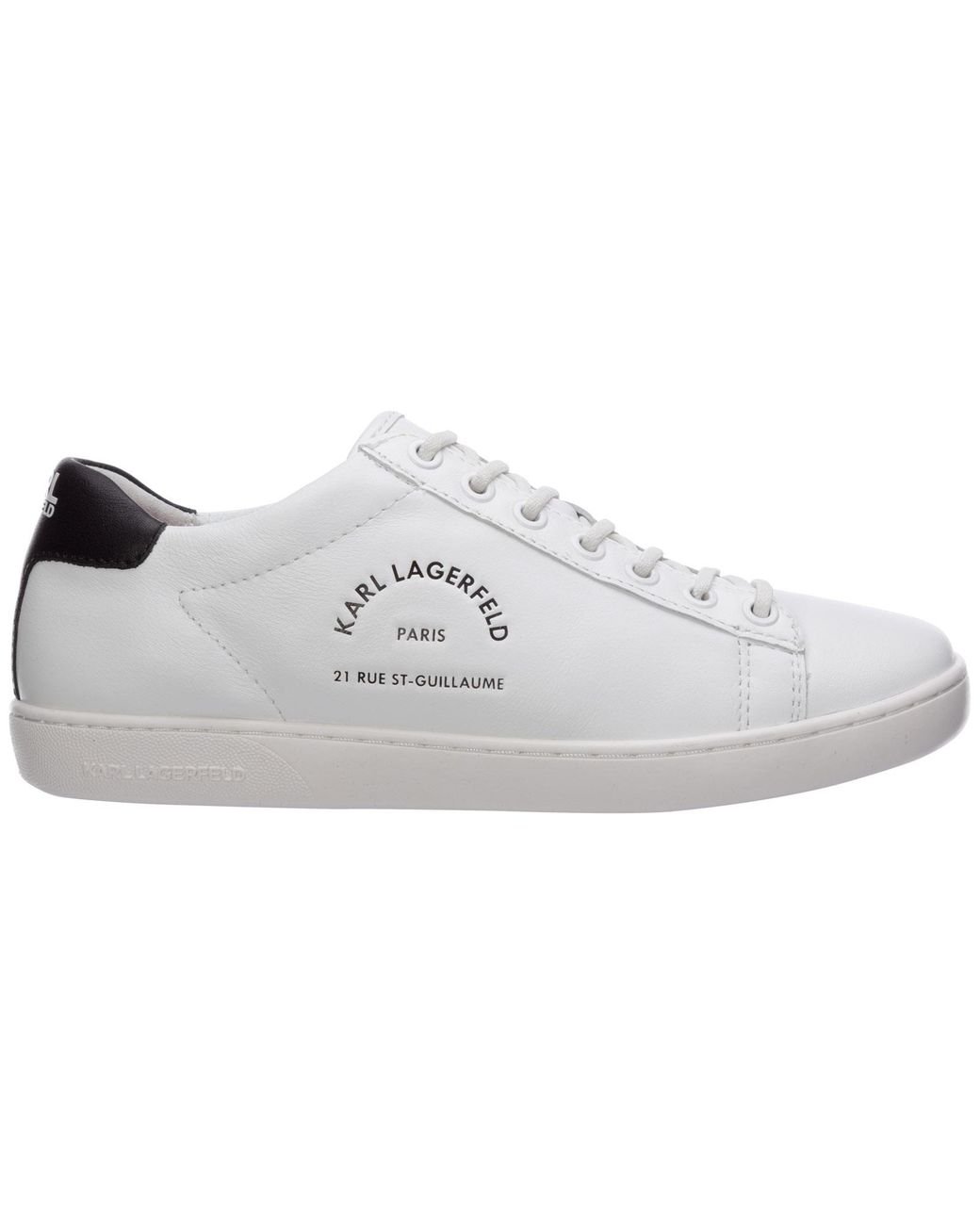 Karl Lagerfeld Women's Shoes Leather Trainers Sneakers in White - Lyst