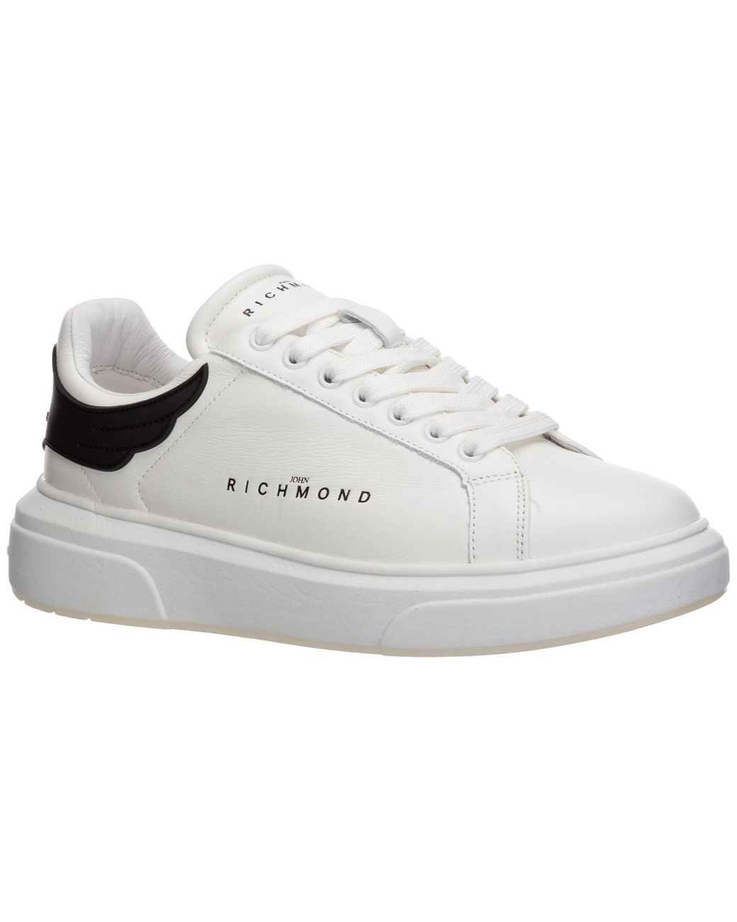 John Richmond Men's Shoes Leather Trainers Sneakers in White for Men | Lyst