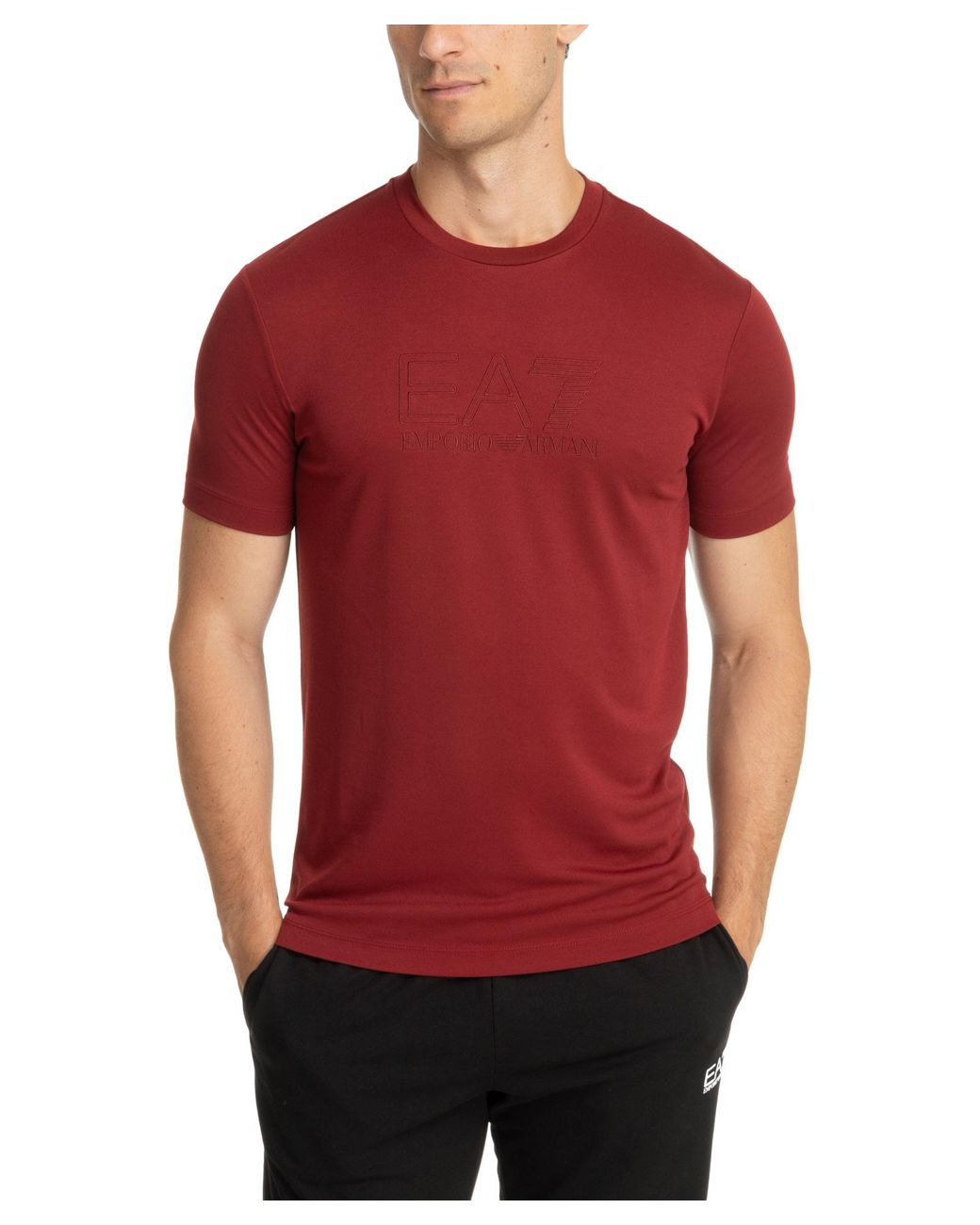Ea7 t shirt red best sale