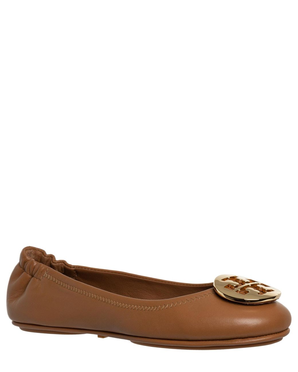 Tory Burch Minnie Ballet Flats in Brown | Lyst Tory Burch Minnie Ballet Flats in Brown | Lyst