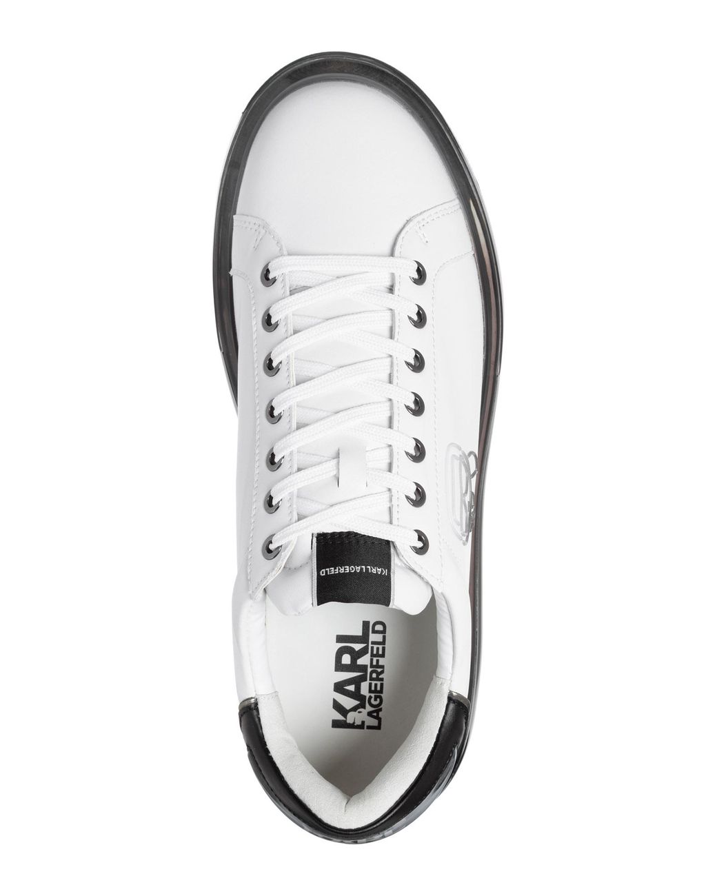 Karl Lagerfeld Logo Print Sneakers in White for Men | Lyst