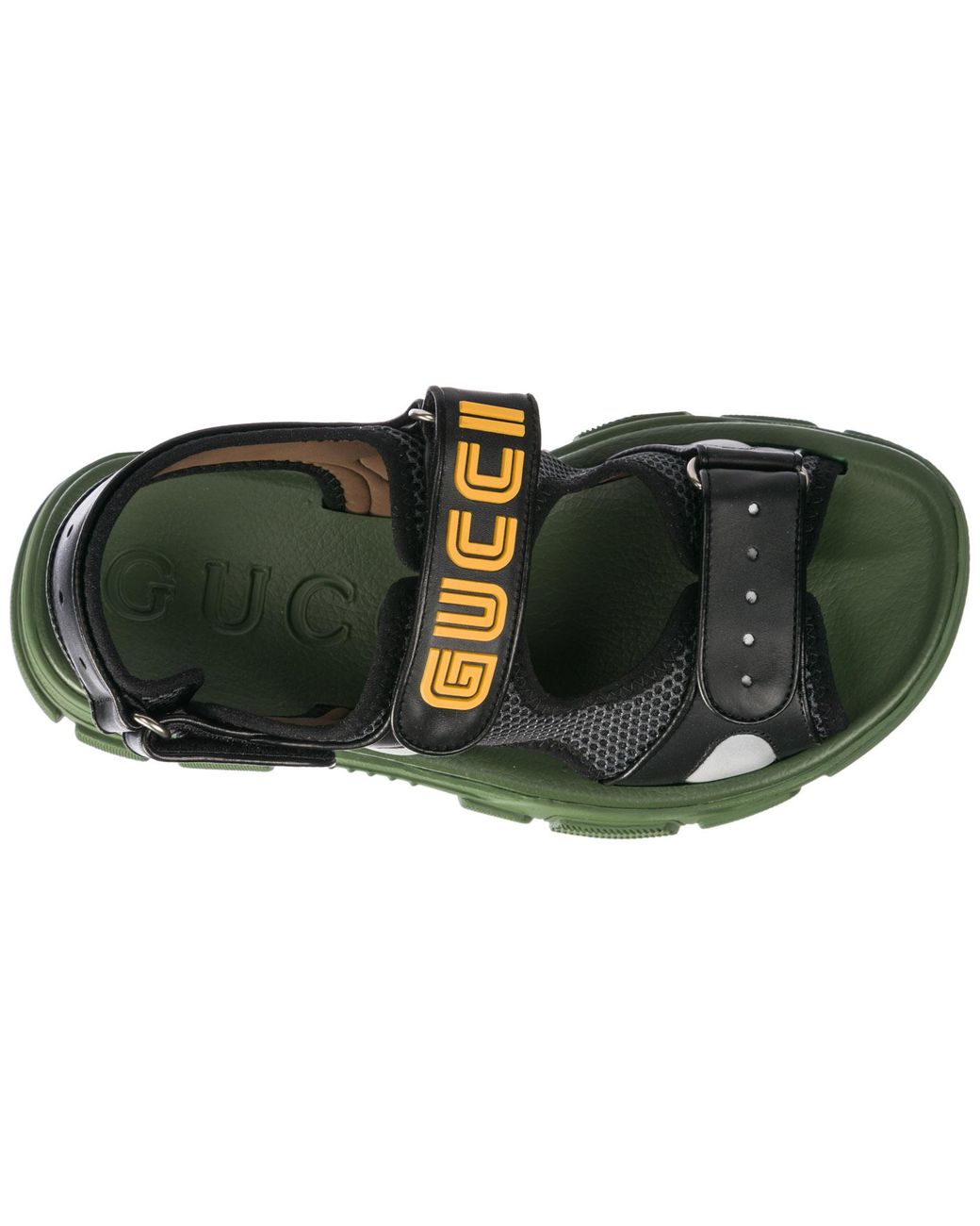 Leather and deals mesh sandal gucci