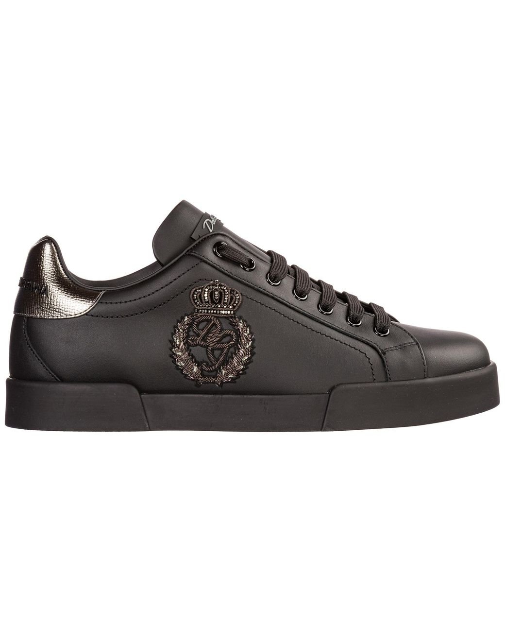 Dolce e amp; gabbana men's leather sneakers shoes hotsell