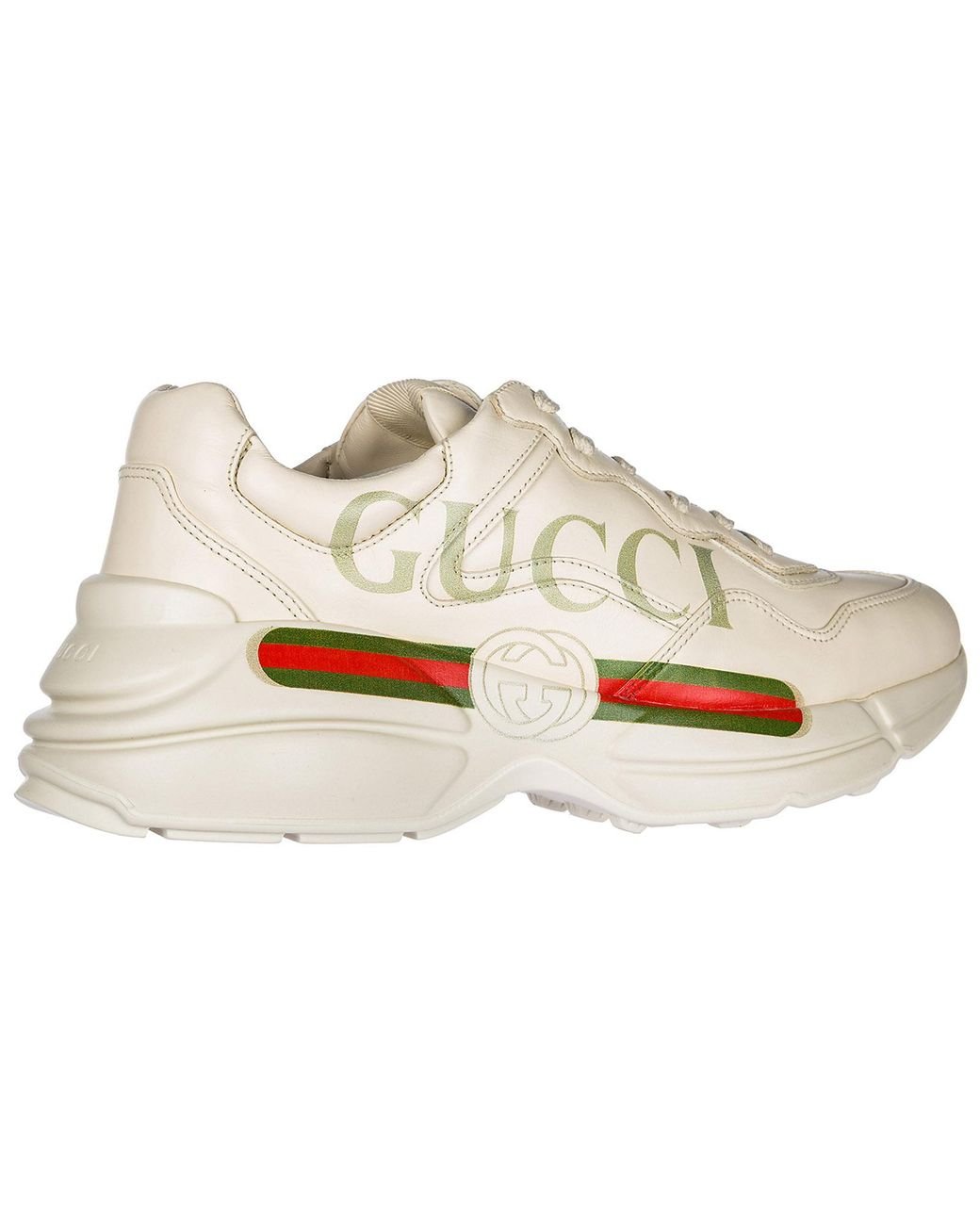 Scarpe sneakers uomo in pelle rhyton di Gucci da Uomo | Lyst