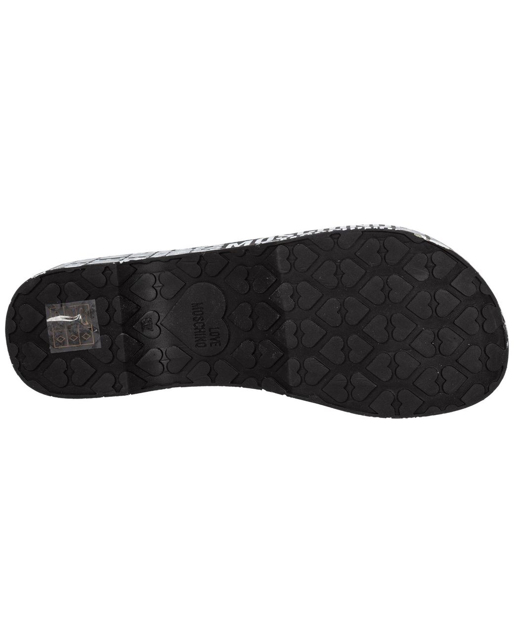 Love Moschino Flip Flops Sandals in Black | Lyst
