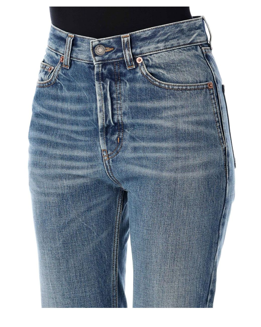 Saint Laurent 90's Slim Jeans in Blue | Lyst