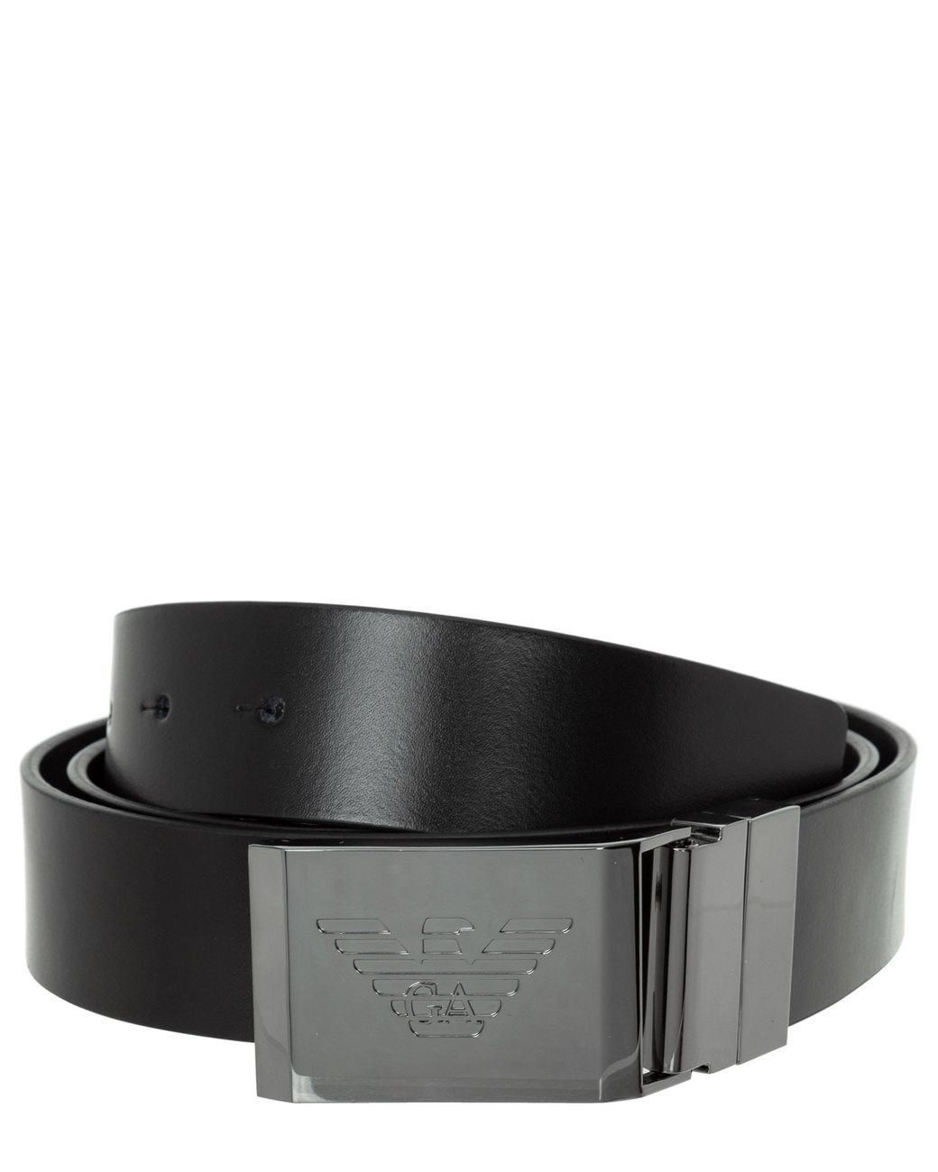 Emporio Armani Leather Belt in Black for Men | Lyst