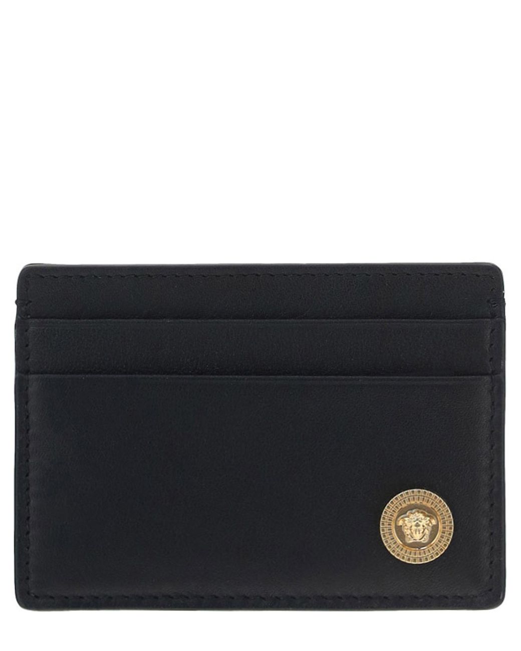 Versace La Medusa Credit Card Holder in Black for Men Lyst