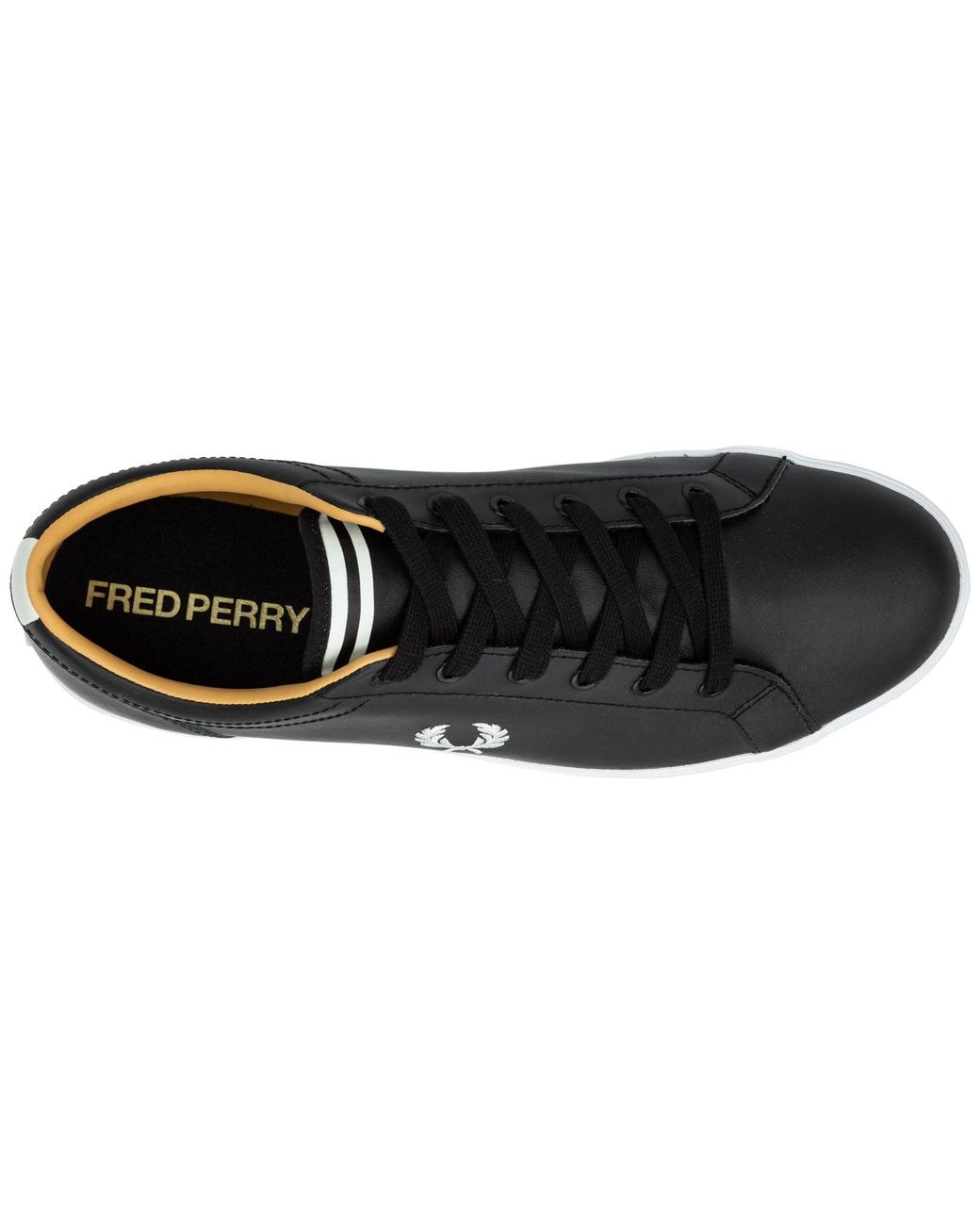 fred perry black baseline trainers