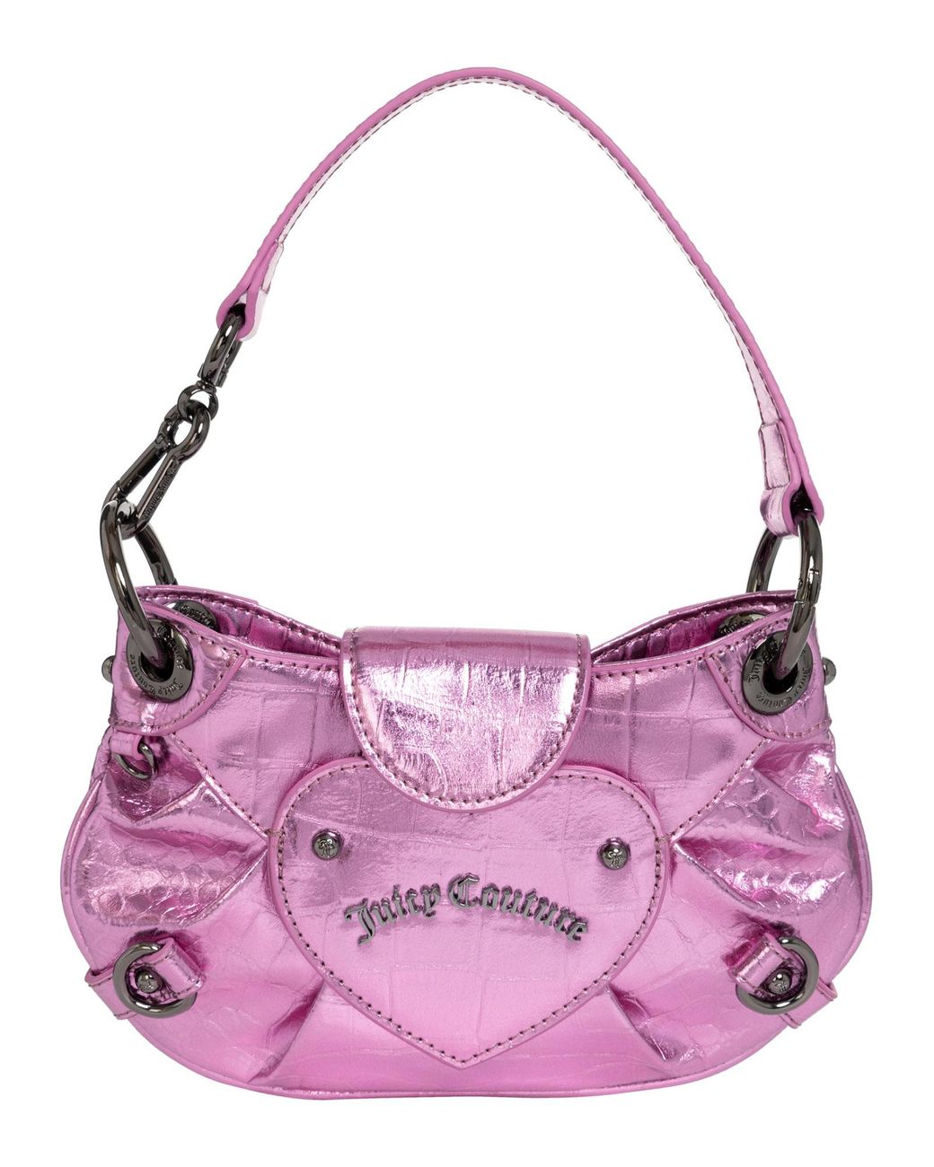 Juicy Couture Love Metallic Croco Handbag in Purple | Lyst
