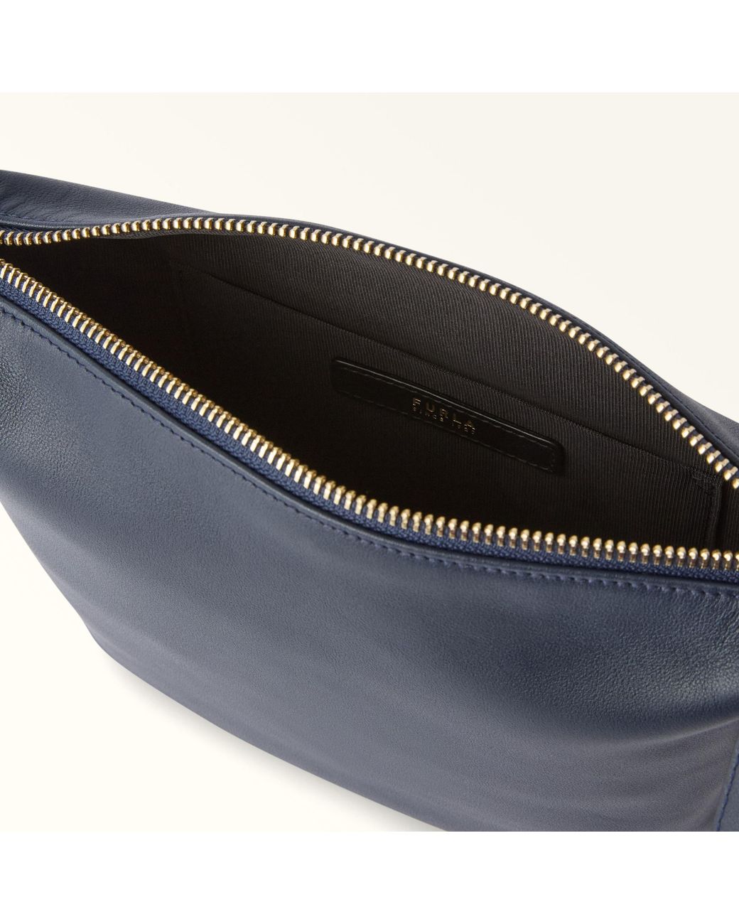 Furla Blue Nuvola Mini Bag Mediterraneo Claris Lux Calf Leather