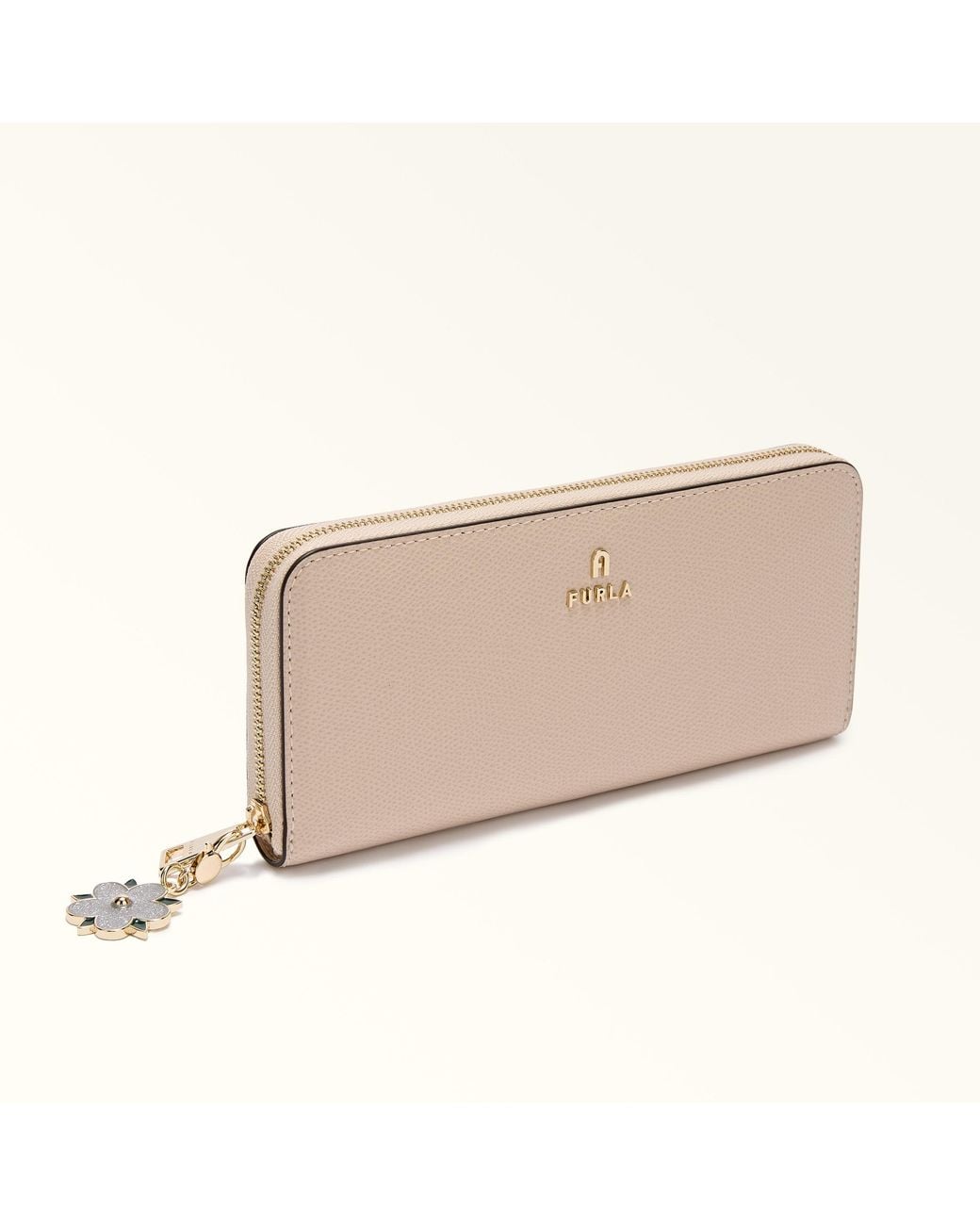 Furla White Hashtag Charm Metal + Glitter Enamel