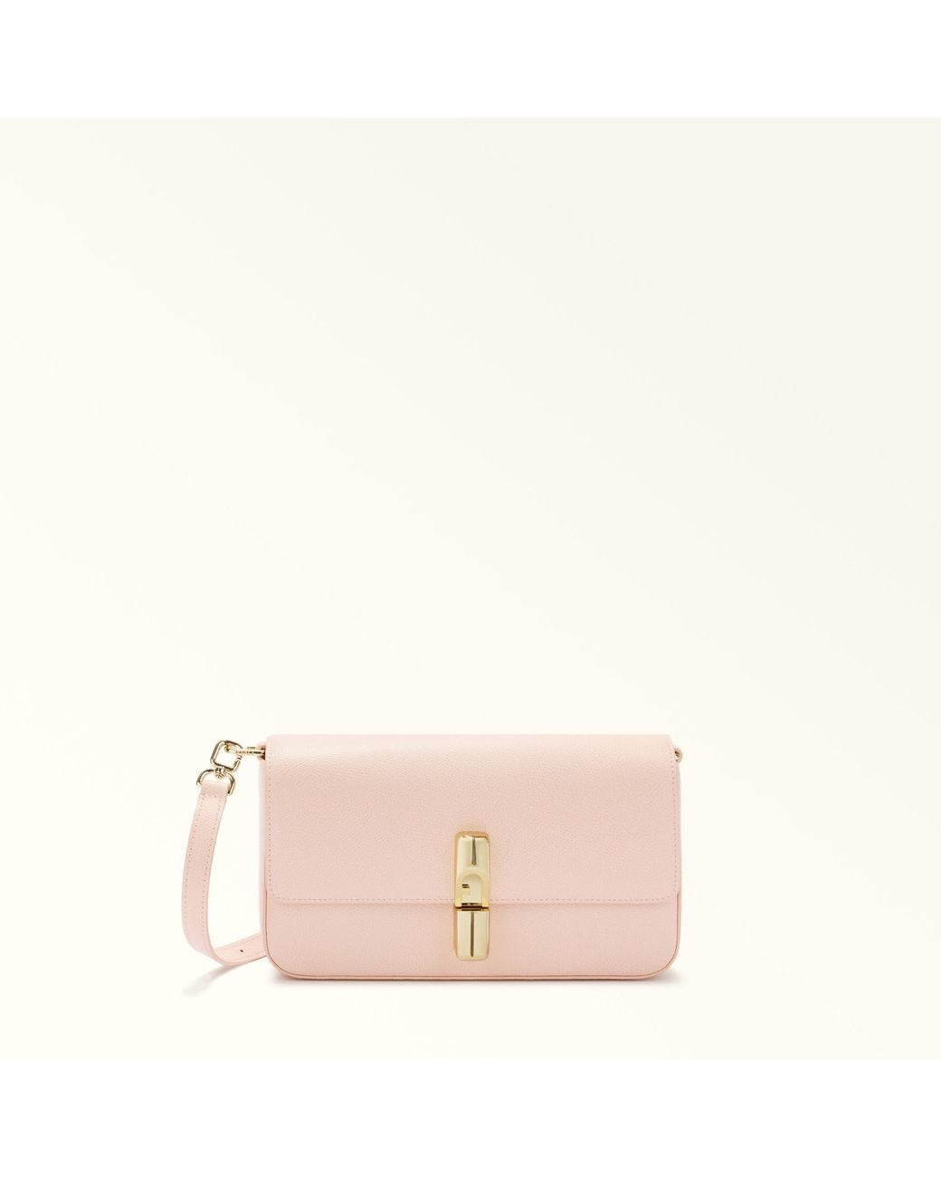 Furla Pink Iride Crossbody Dusty Textured Leather