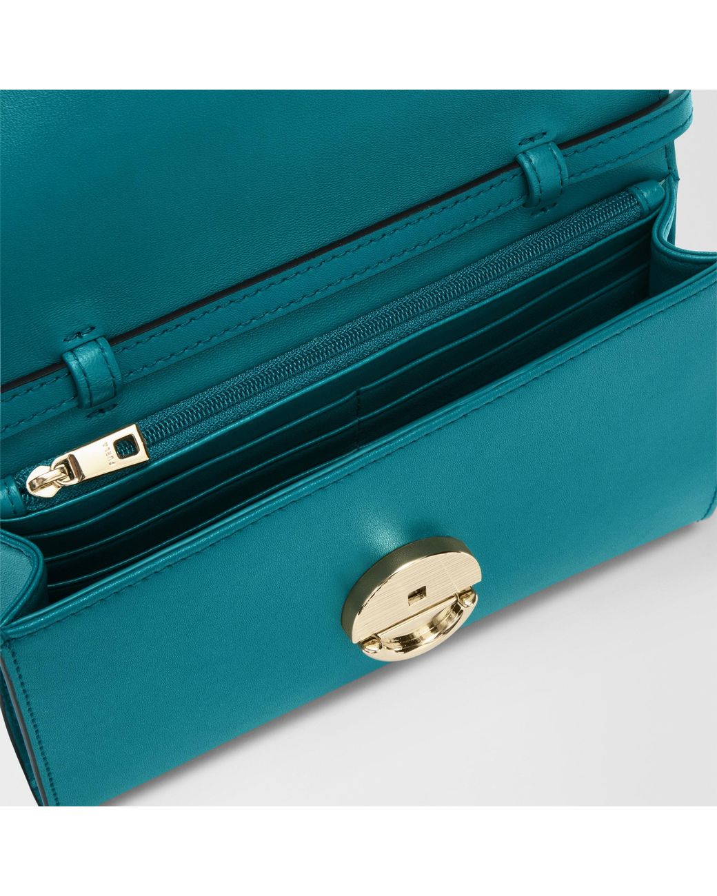 Furla Blue Sfera Mini Bag Amatore Sidney Calf Leather