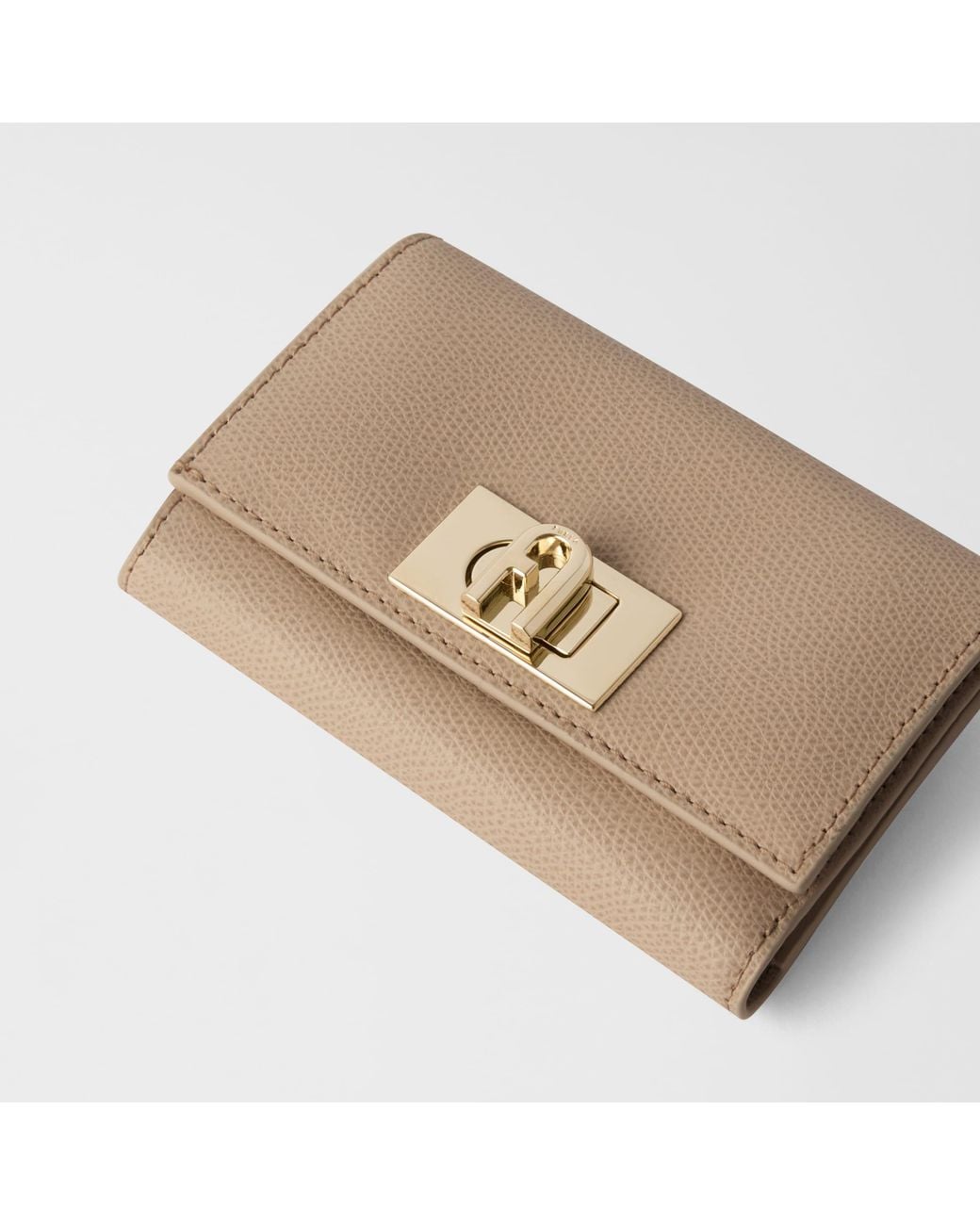 Furla Natural 1927 Compact Wallet Ballerina I Textured Leather