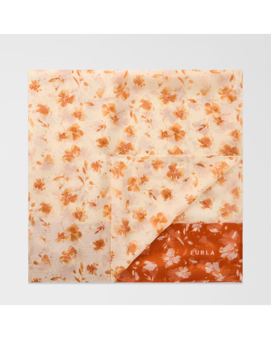 Furla Multicolor Primavera Stole 70X200 Toni Morning Silk Chiffon With Floral Dots Print