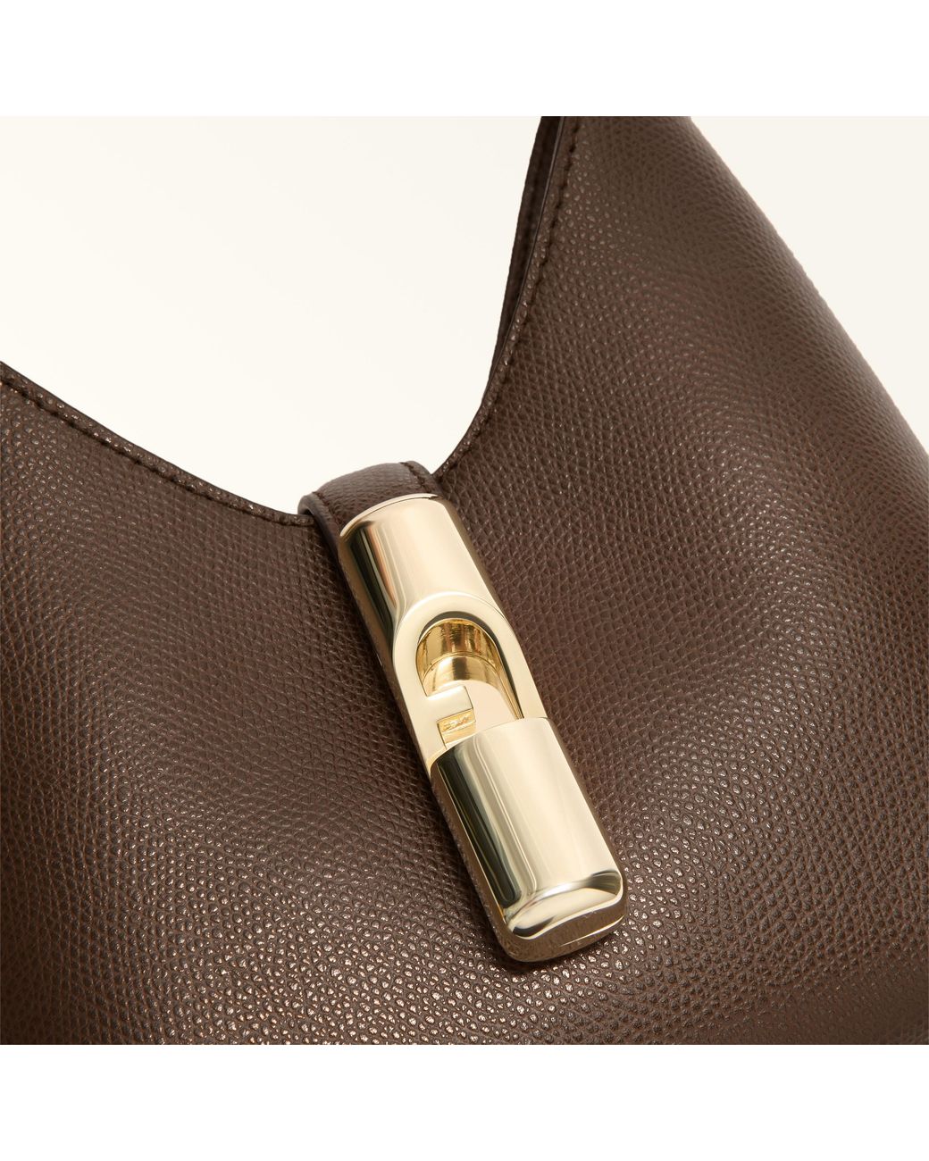 Furla Brown Iride Mini Bag Espresso Textured Leather