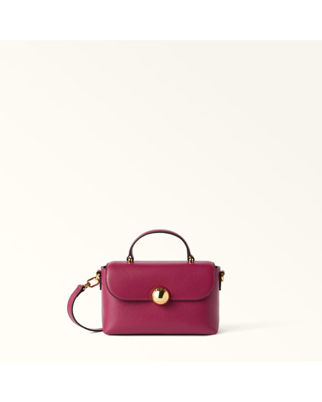 Furla Purple Moonlight Top Handle Rododendro Night Calf Leather