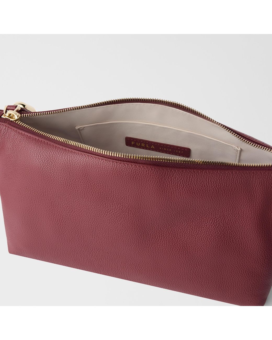 Furla Pink Debby Shoulder Bag Xl Apple Night Calf Leather + Sidney Calf Leather