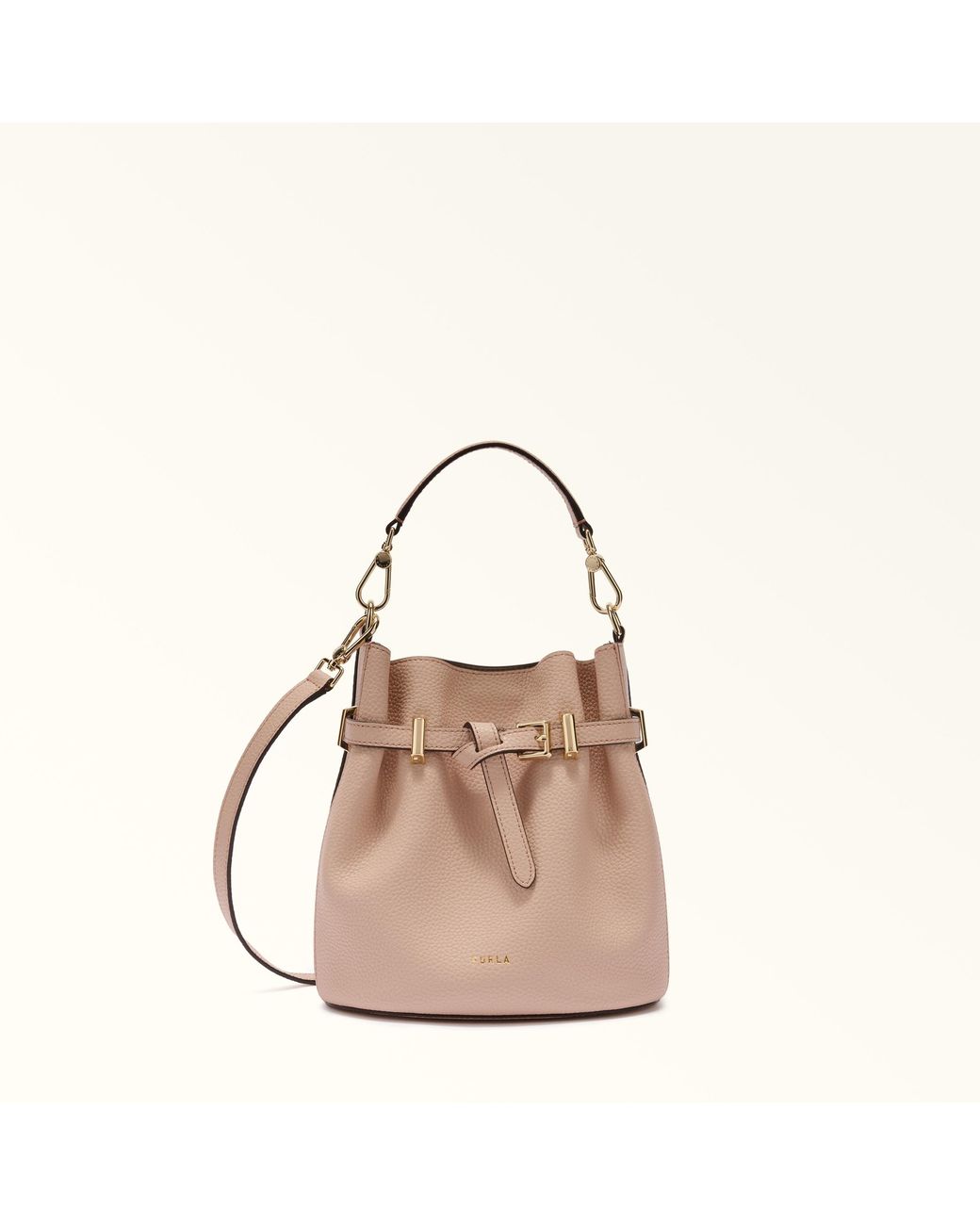 Furla Natural Aura Mini Bag Anemone Keria Grained Calf Leather
