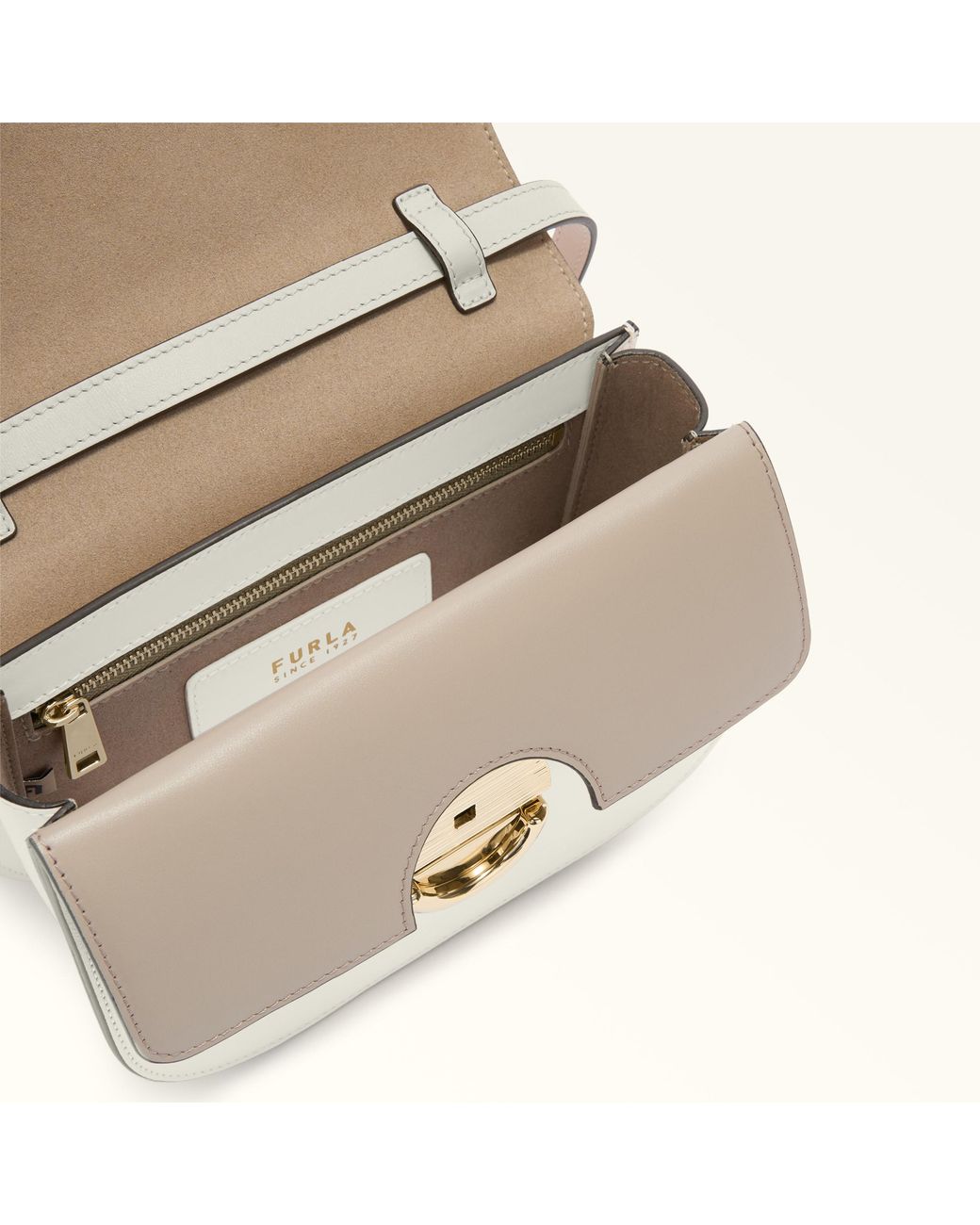 Furla Pink Sfera Crossbody Mini Dusty Elaphe Lux Leather + Soft Calf Leather