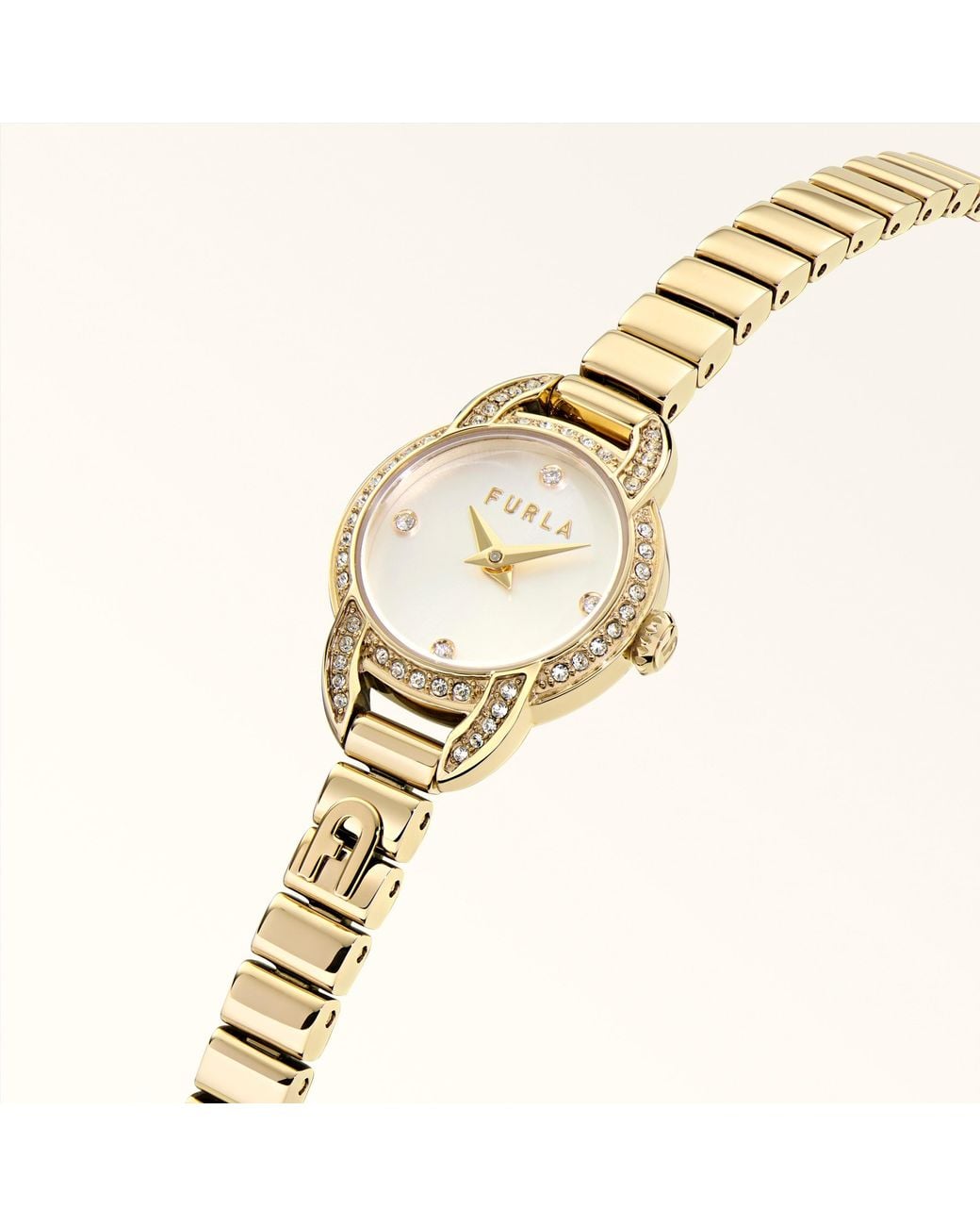 Furla Metallic Mini Shape Metal + Strass