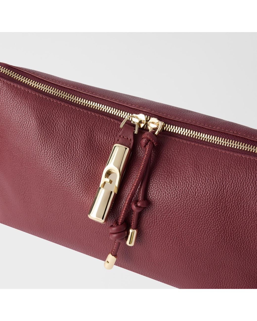 Furla Pink Debby Shoulder Bag Xl Apple Night Calf Leather + Sidney Calf Leather