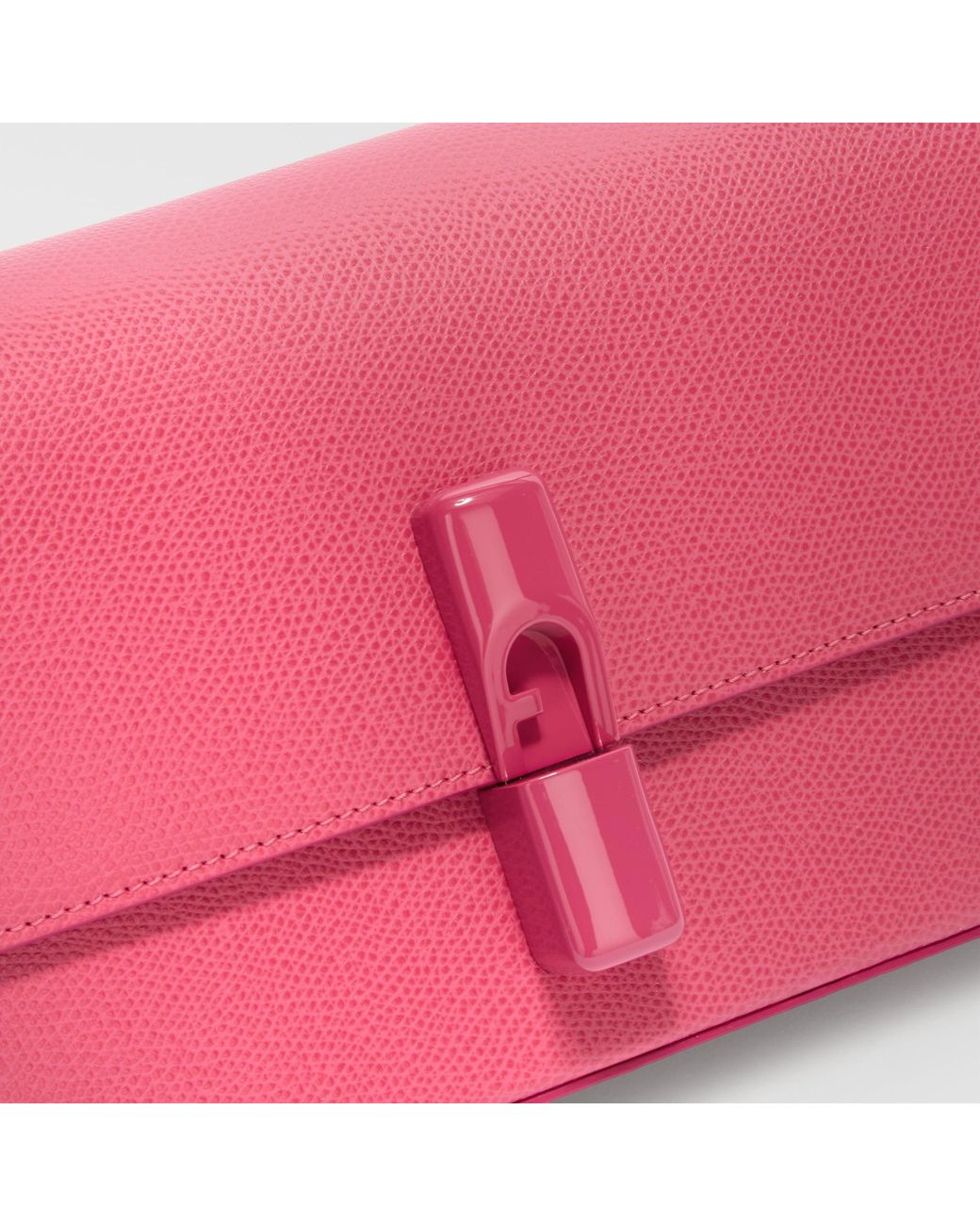 Furla Pink Iride Crossbody Velvet Textured Leather
