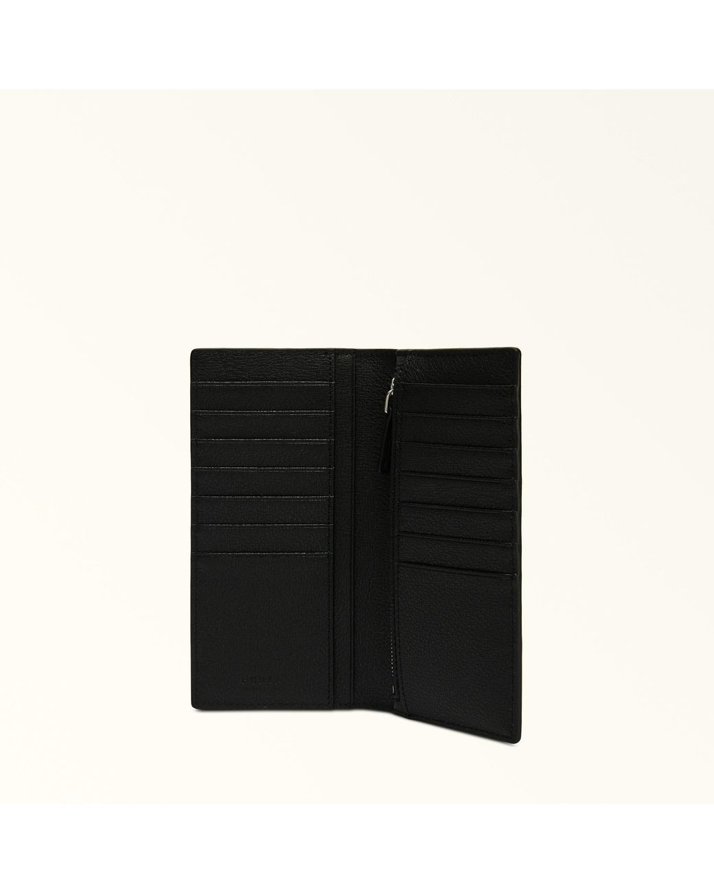 Furla Black Project Continental Wallet Nero Milos Textured Calf Leather for men