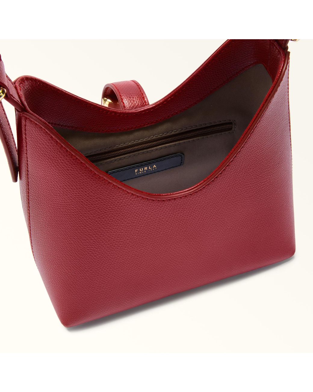 Furla Iride Mini Bag Ciliegia D Textured Leather