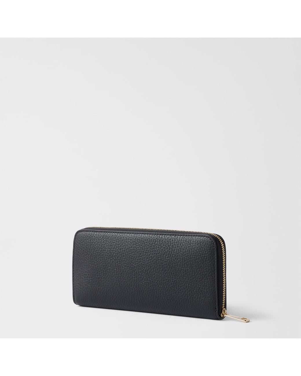 Furla Black Camelia Zip Around Nero Grained Calf Leather