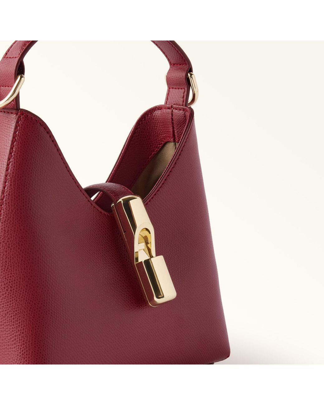 Furla Iride Mini Bag Ciliegia D Textured Leather