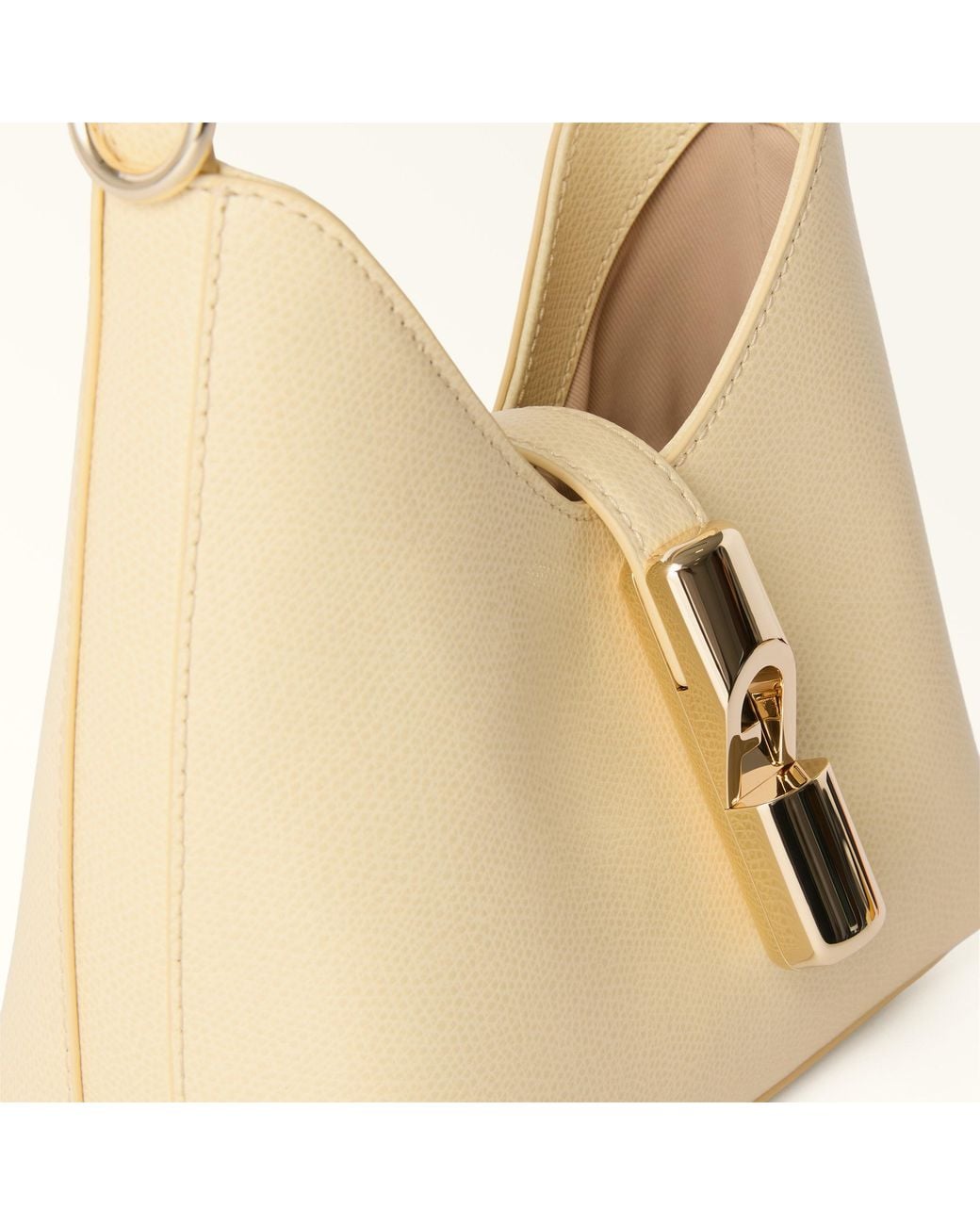 Furla Natural Iride Mini Bag Cremino Textured Leather