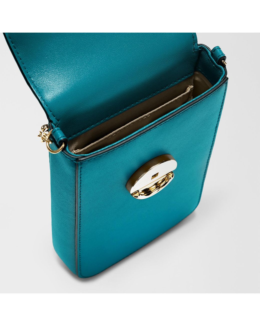 Furla Blue Sfera Vertical Crossbody Amatore Sidney Calf Leather