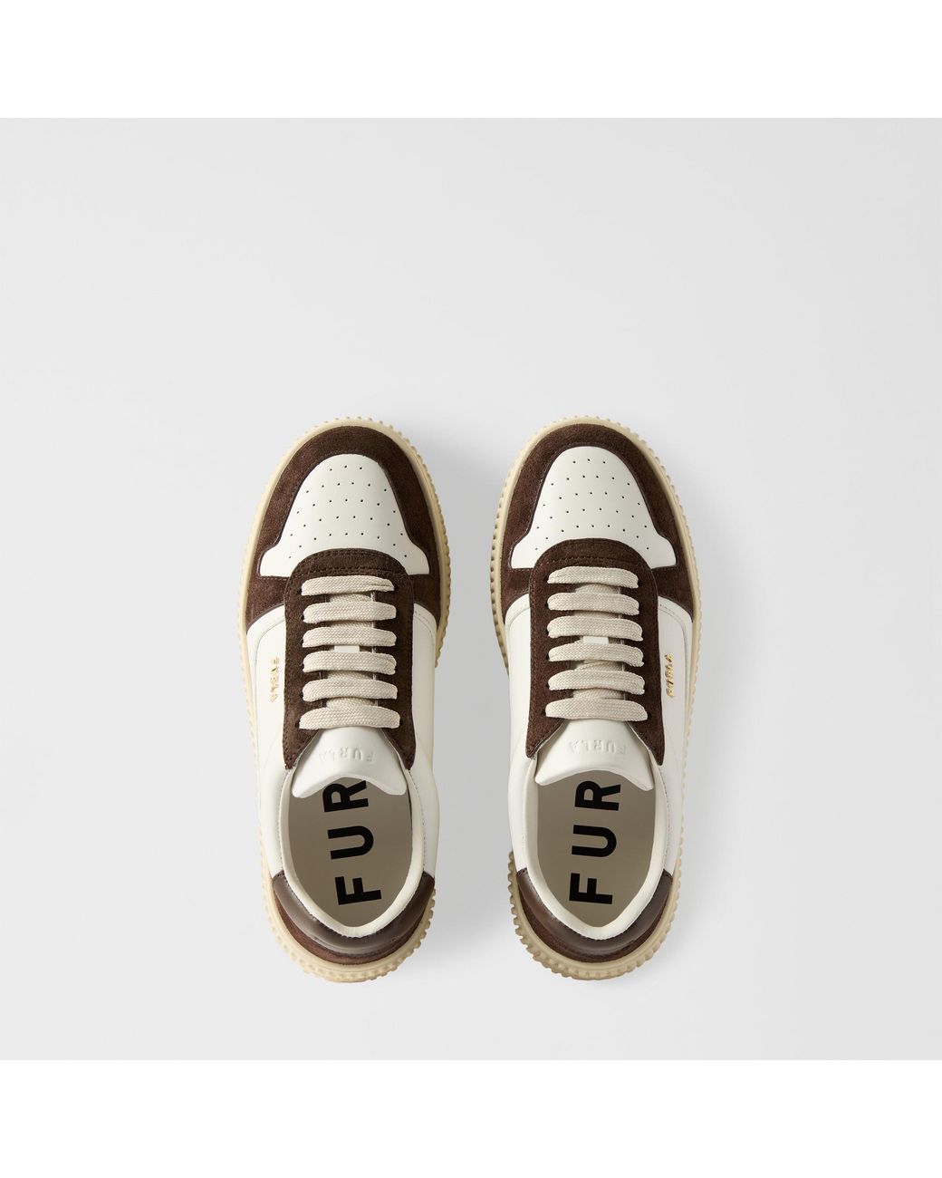 Furla Natural Sky Sneakers Talco H Soft Bicolor Calf Leather + Suede