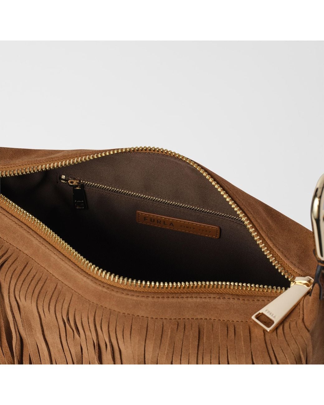 Furla Brown Tonie Shoulder Bag Toni Cognac