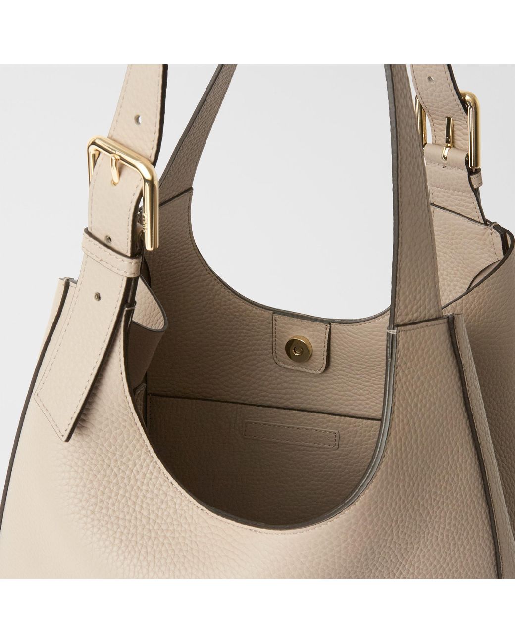 Furla Gray Dora Tote Cachemire Nisos Double Grained Leather