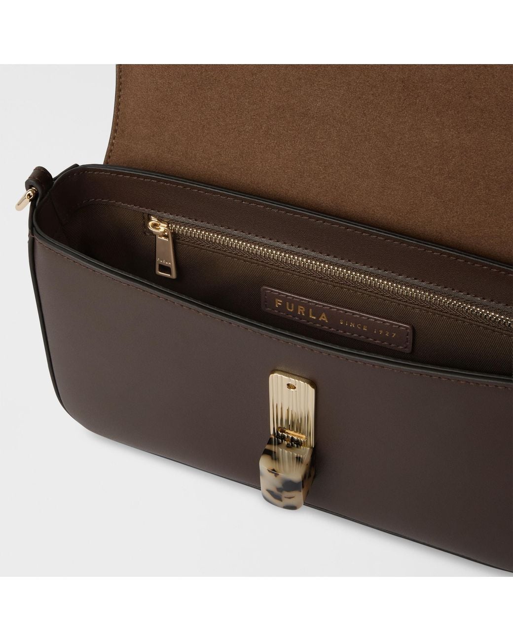 Furla Brown Iride Crossbody Cioccolato Sidney Calf Leather