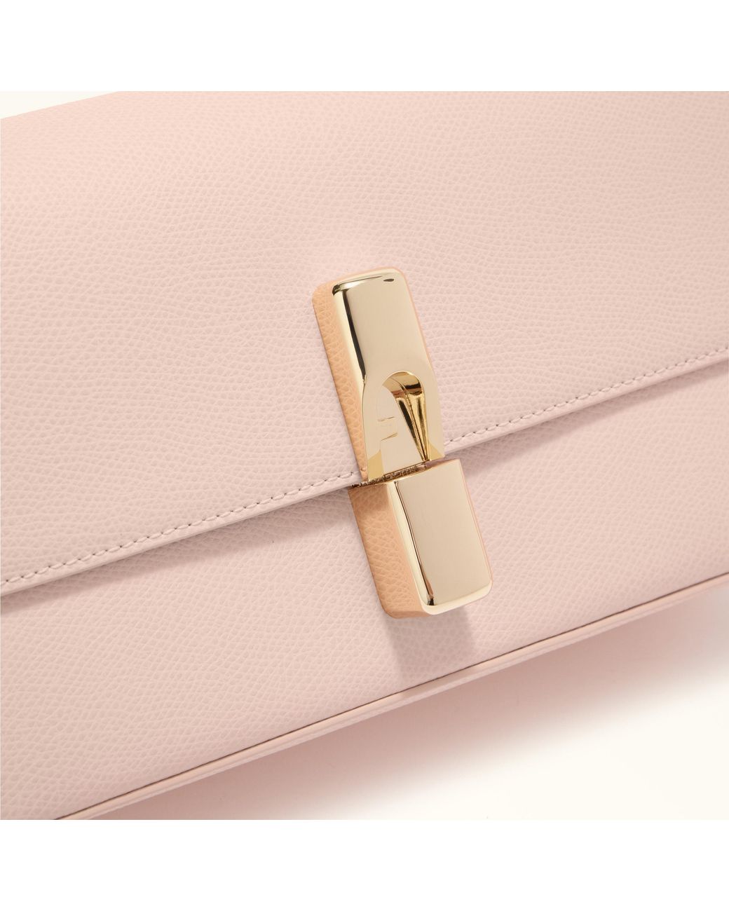 Furla Pink Iride Crossbody Dusty Textured Leather