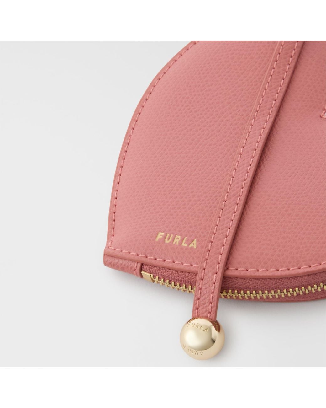 Furla Green Laura Coin Case S Edera Textured Leather