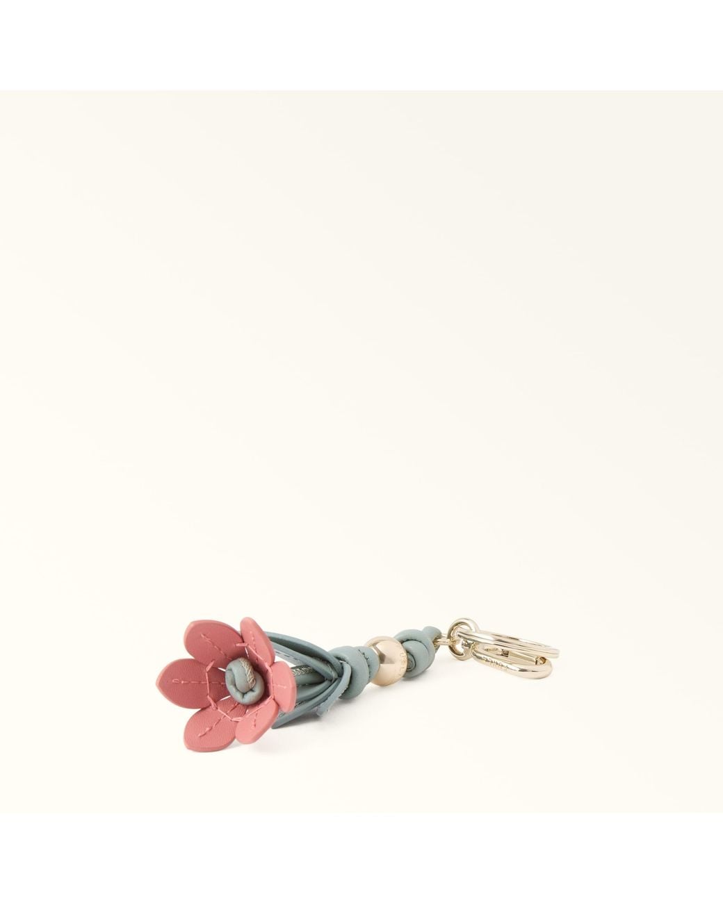 Furla Pink Allegra Keyring Toni Rosewood Colourblock Sydney Calf Leather