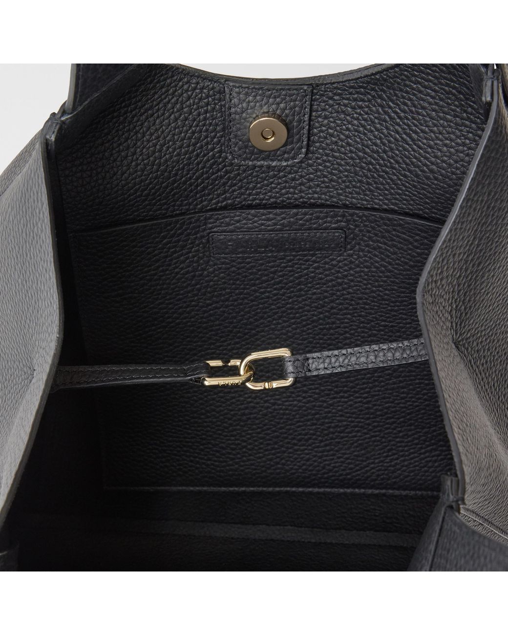 Furla Black Dora Tote M Nero Nisos Double Grained Leather