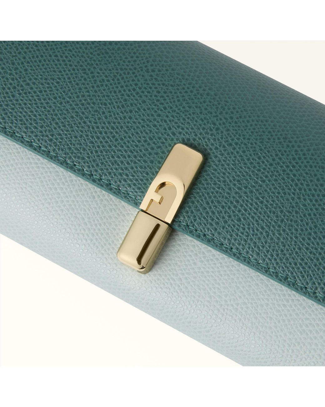 Furla Green Iride Continental Wallet Edera Textured Leather