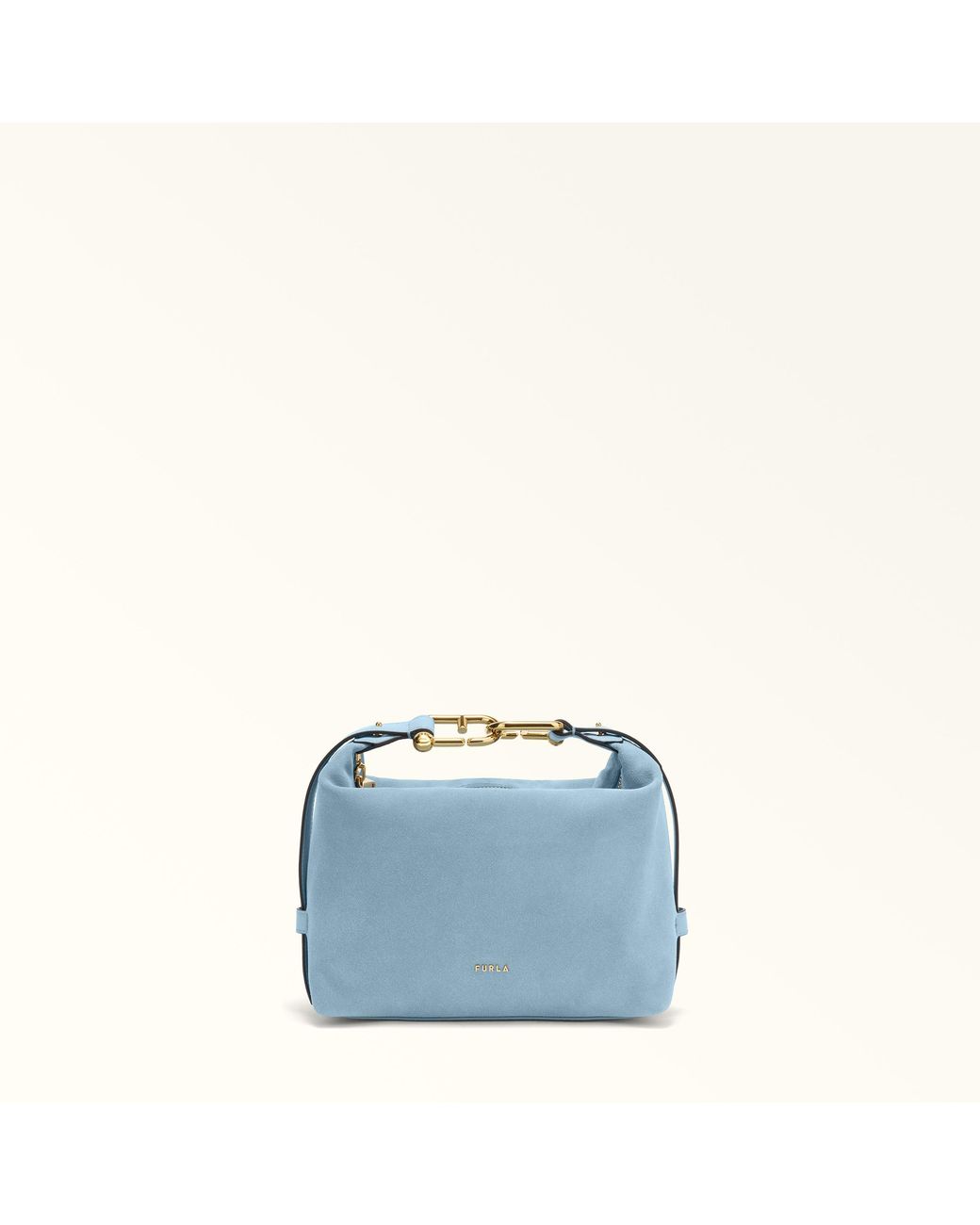 Furla Blue Tonie Mini Bag Xl Toni Carta Da Zucchero Suede