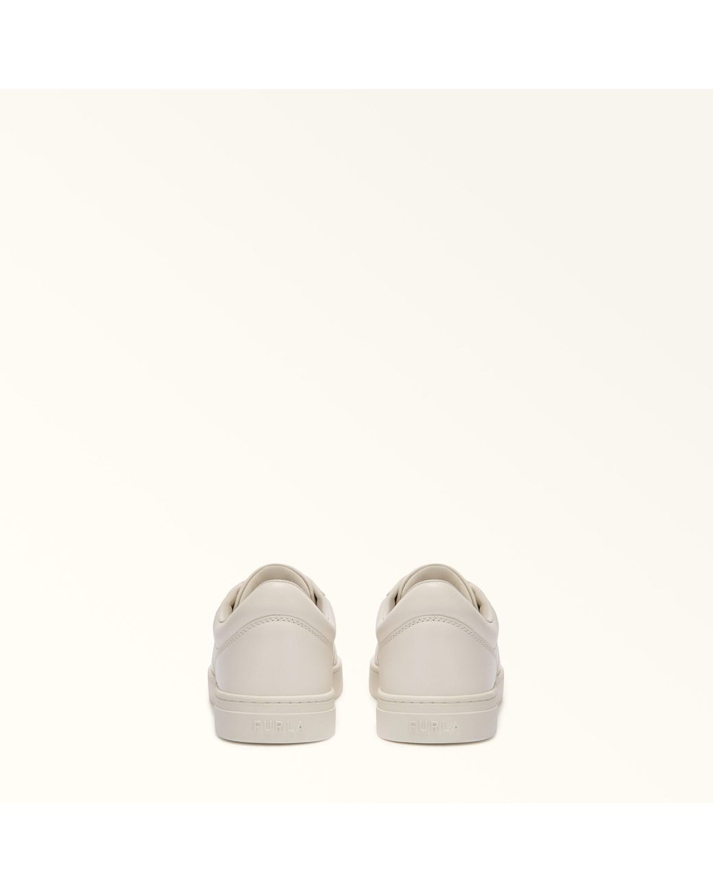 Furla White Step Sneakers Off Smooth Leather
