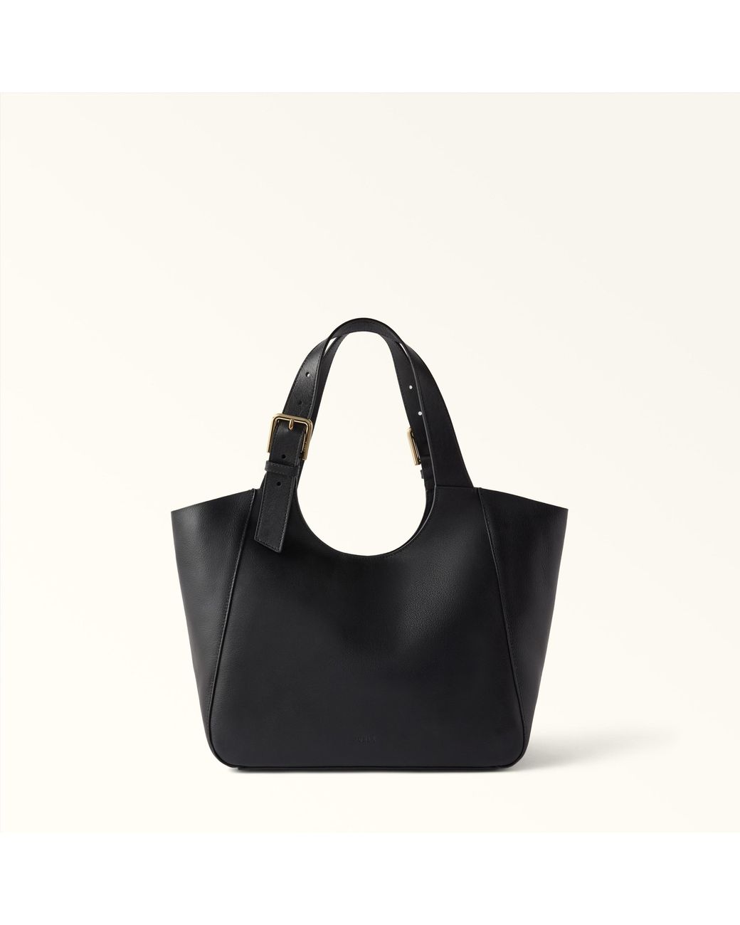 Furla Black Dora Tote Nero Smith Calf Leather